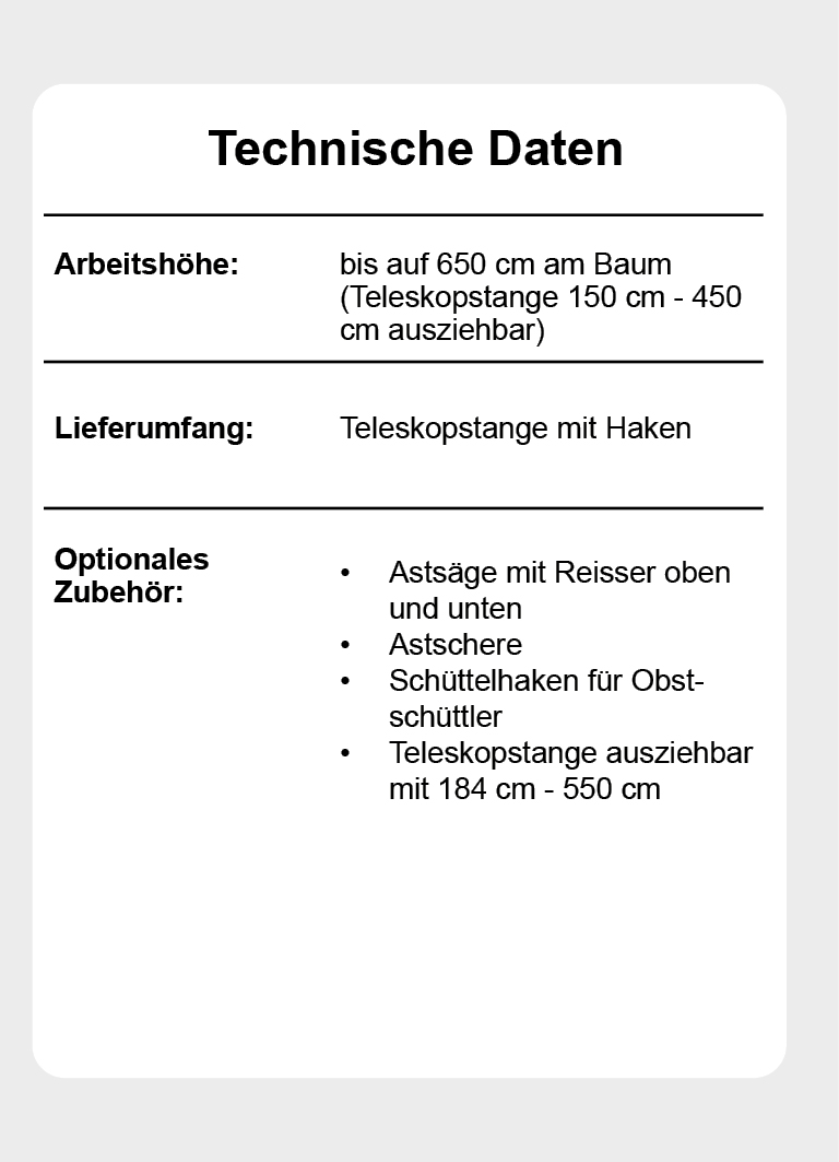 Teleskopstange TS -für Schüttler OS